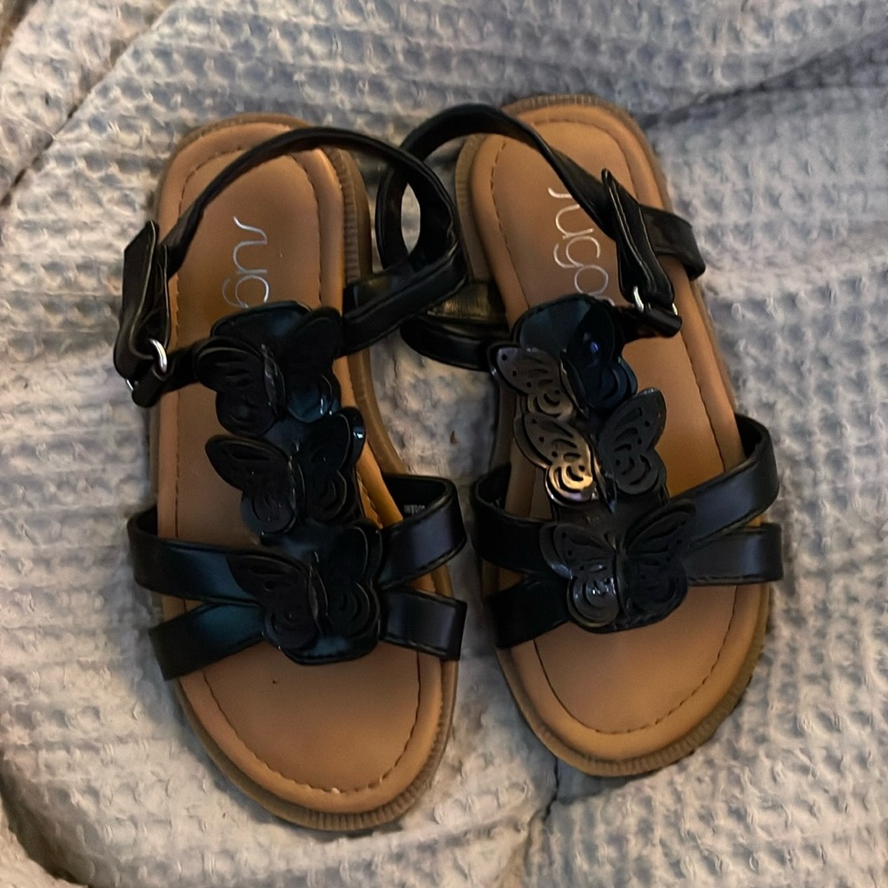 Sugar black butterfly sandals